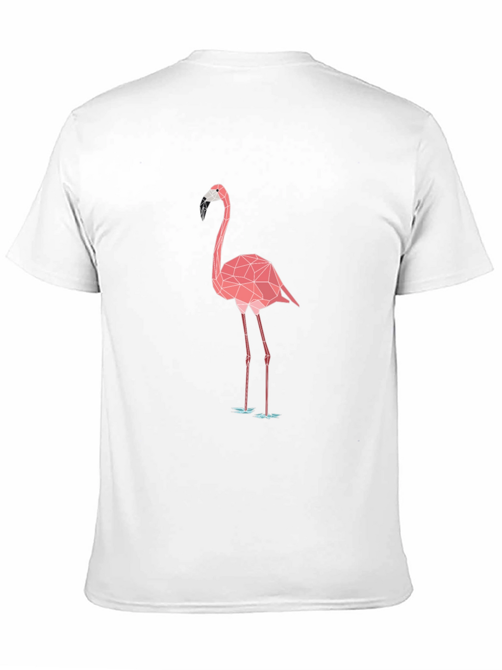 Geometric Flamingo Graphic Tee - Modern Style