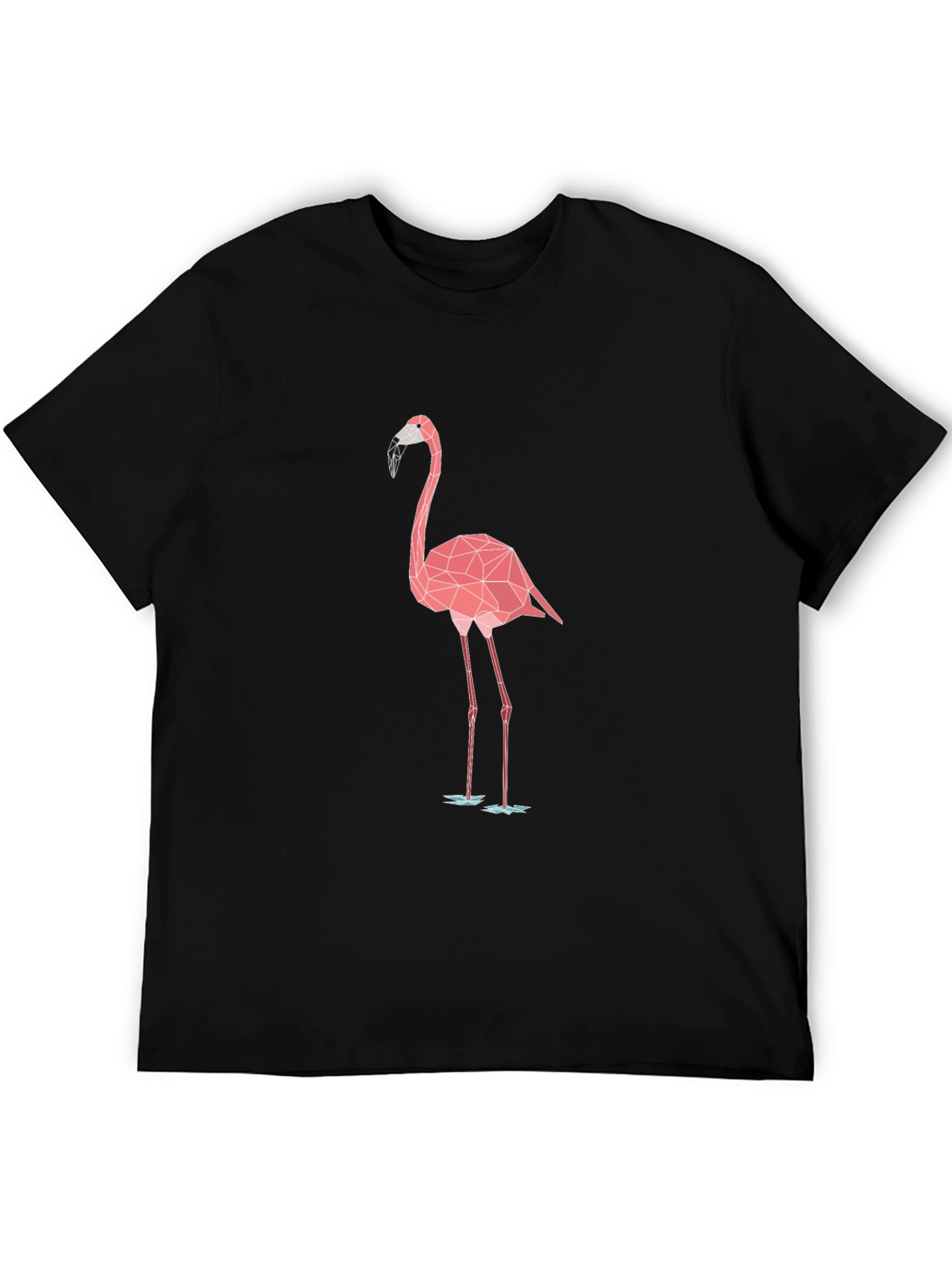 Geometric Flamingo Graphic Tee - Modern Style