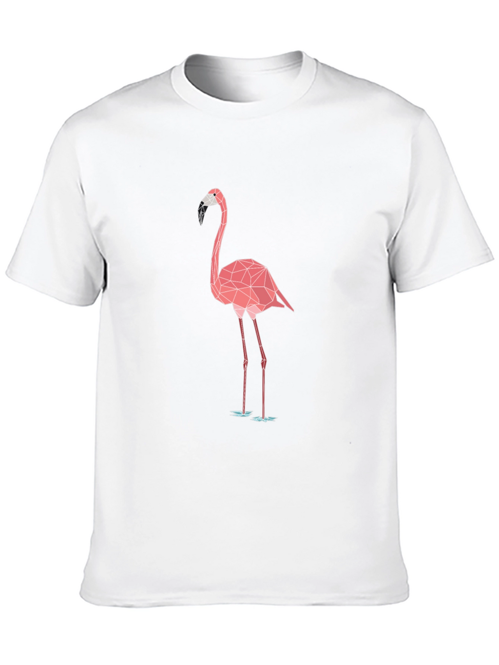Geometric Flamingo Graphic Tee - Modern Style