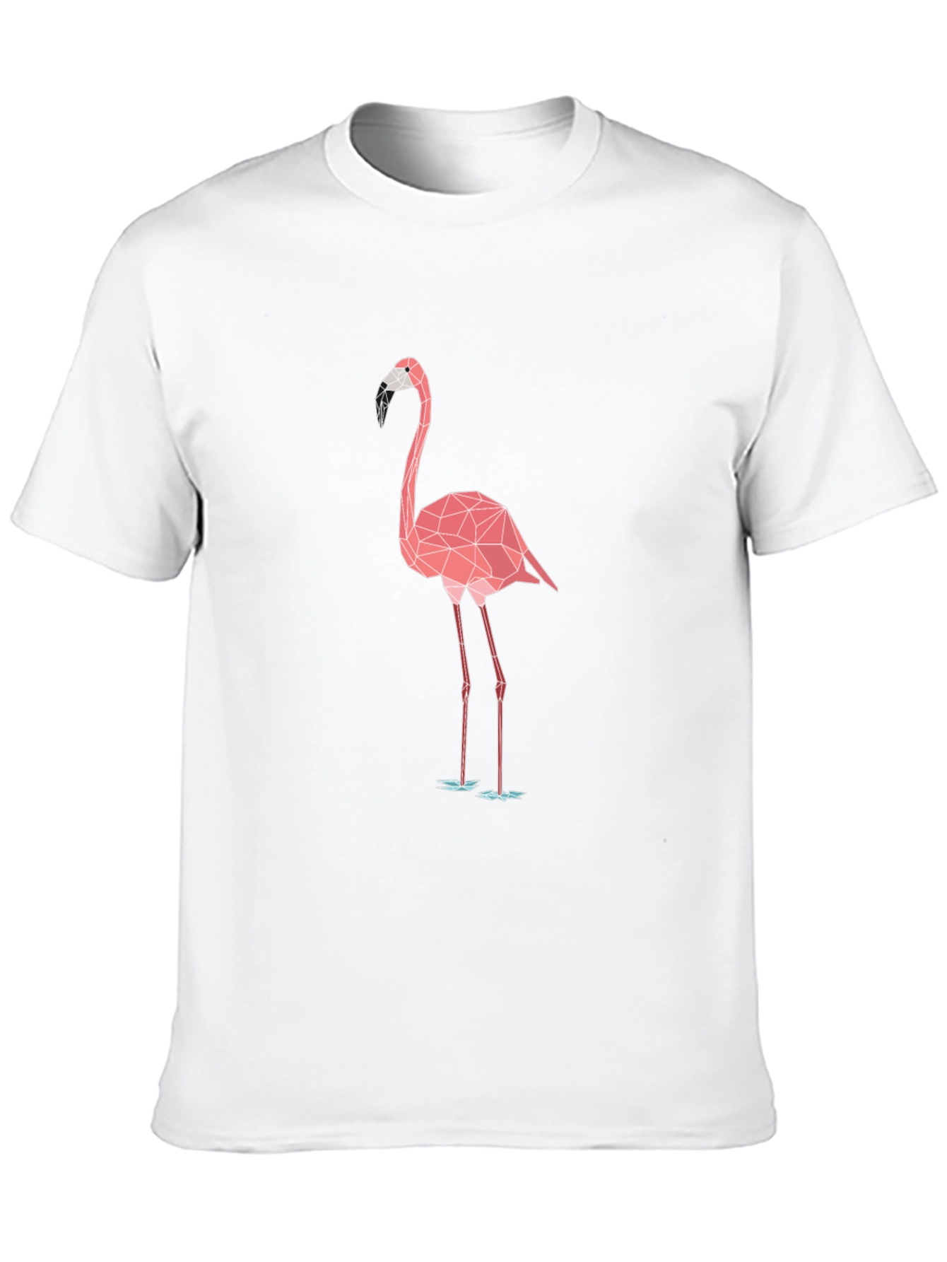 Geometric Flamingo Graphic Tee - Modern Style