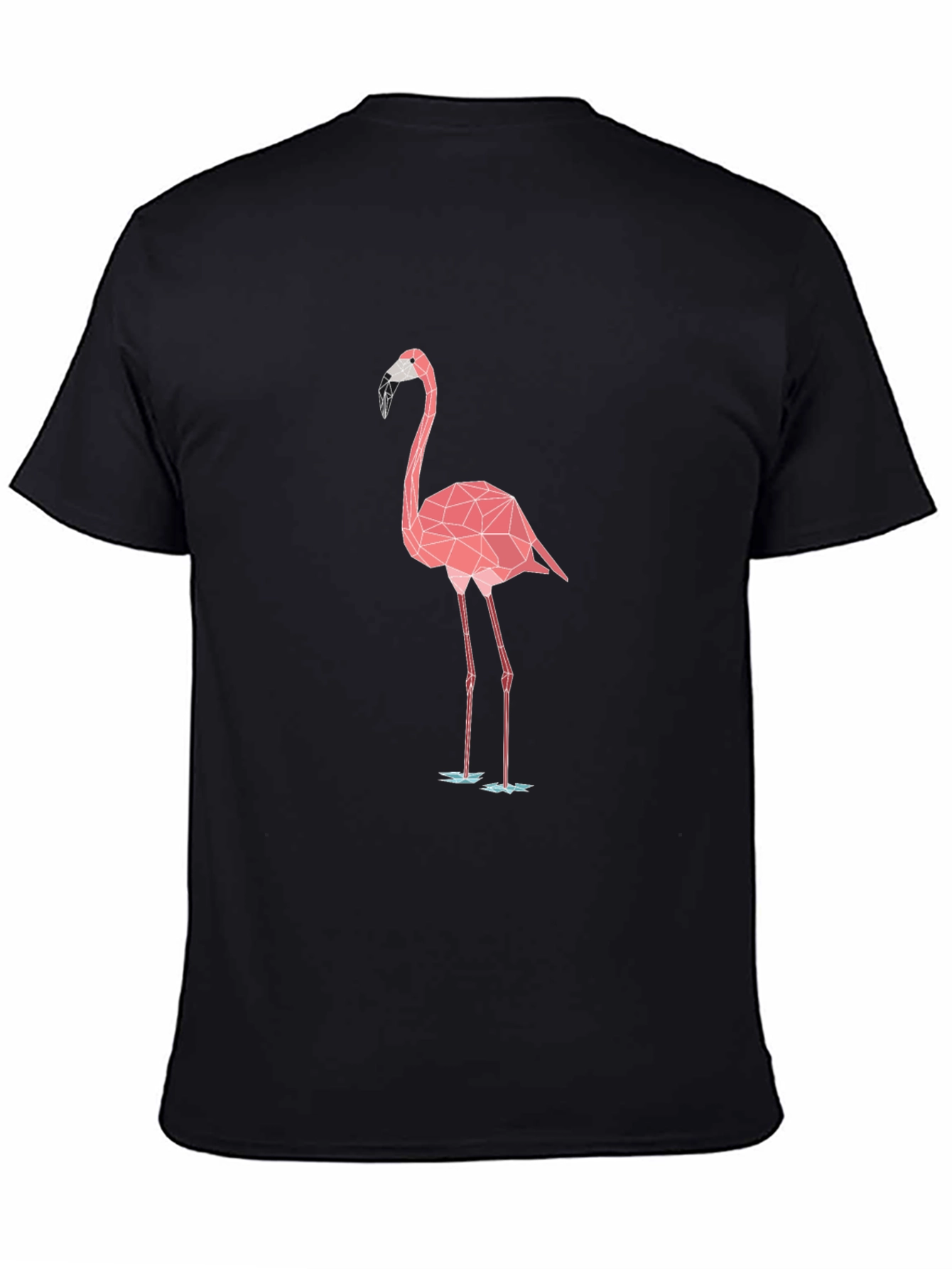 Geometric Flamingo Graphic Tee - Modern Style