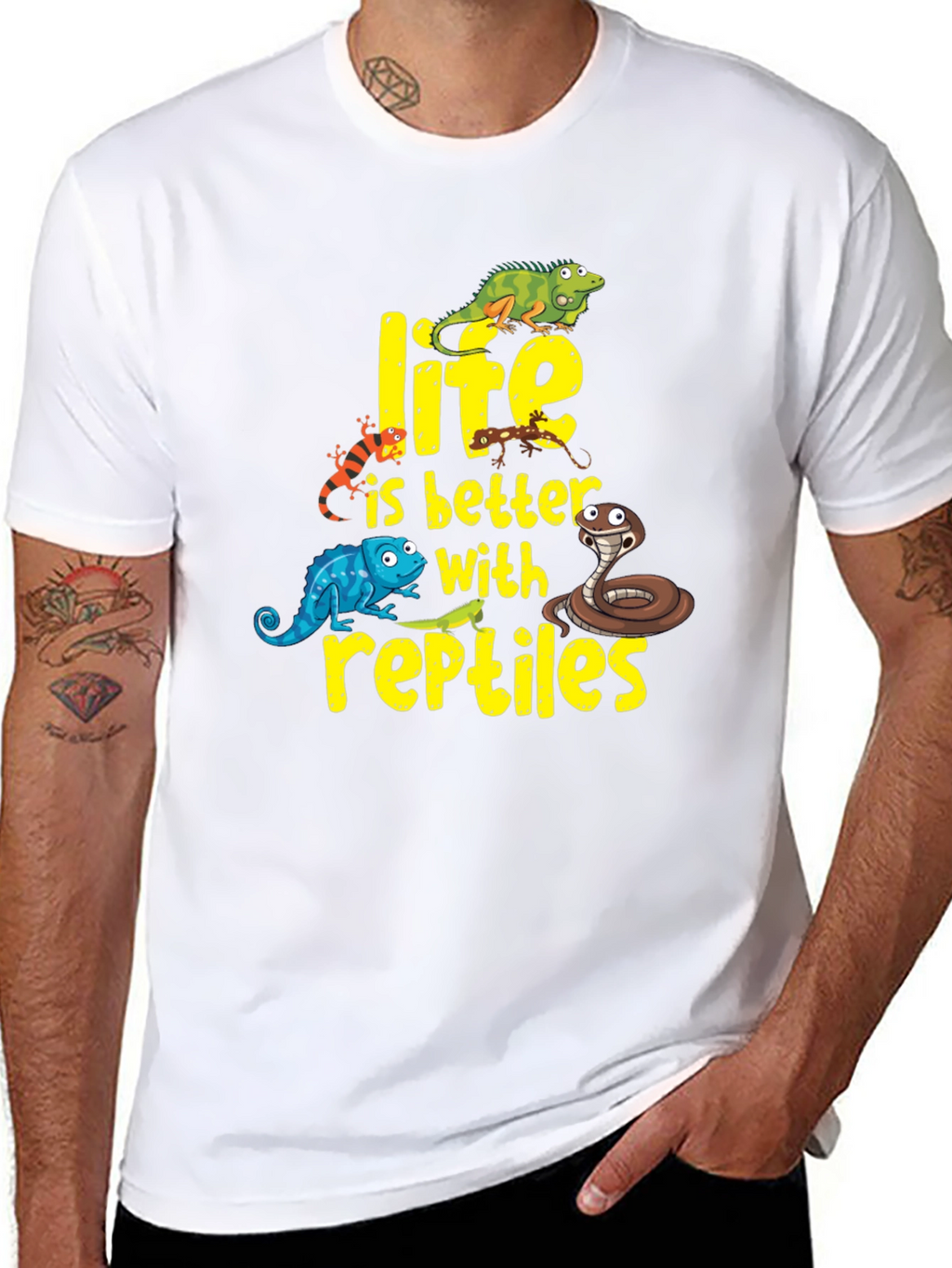 Reptile Lover T-Shirt - Life is Better With Reptiles