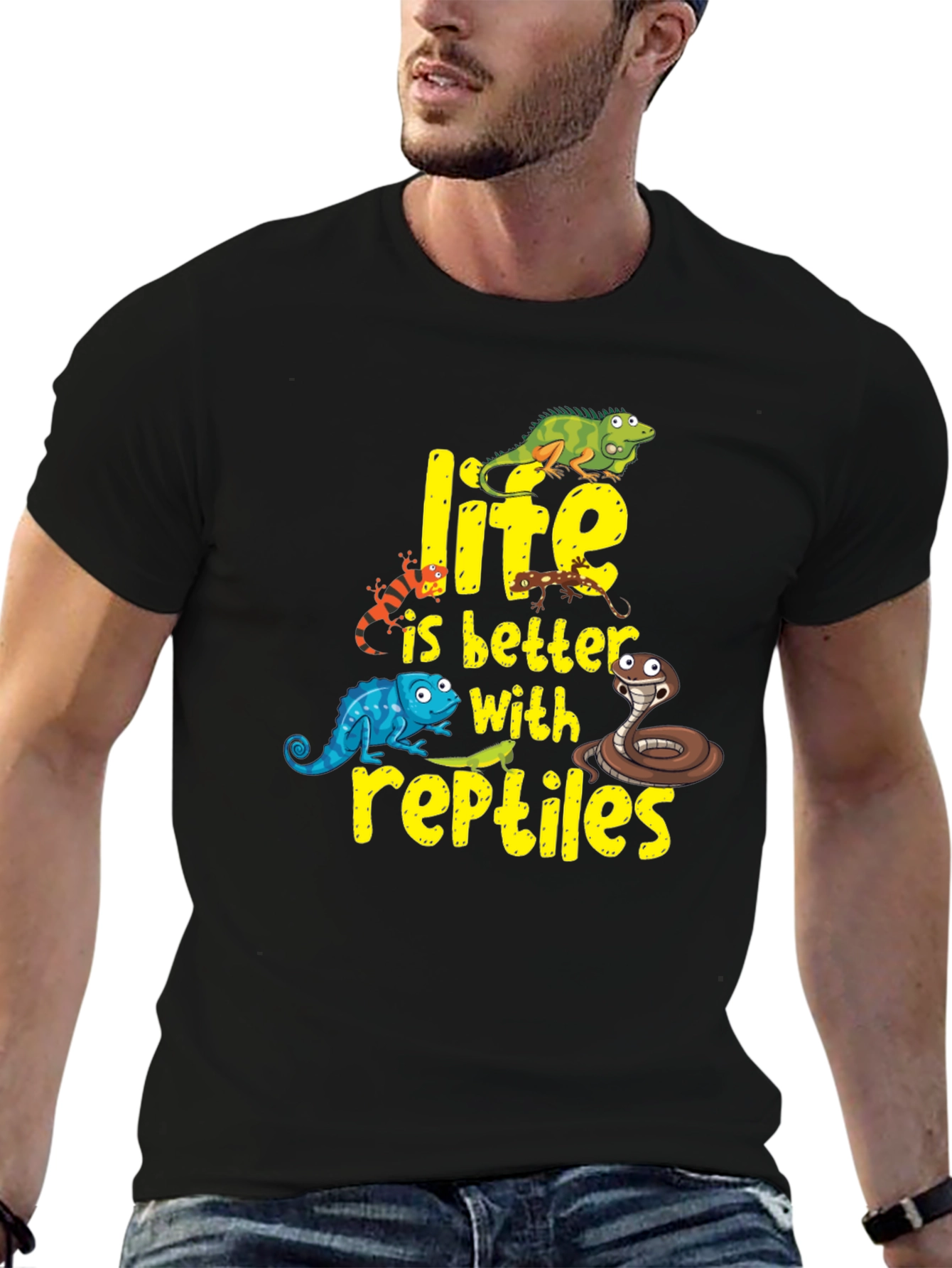 Reptile Lover T-Shirt - Life is Better With Reptiles
