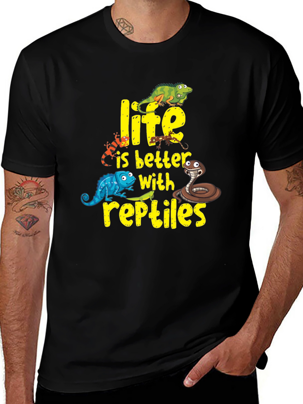 Reptile Lover T-Shirt - Life is Better With Reptiles