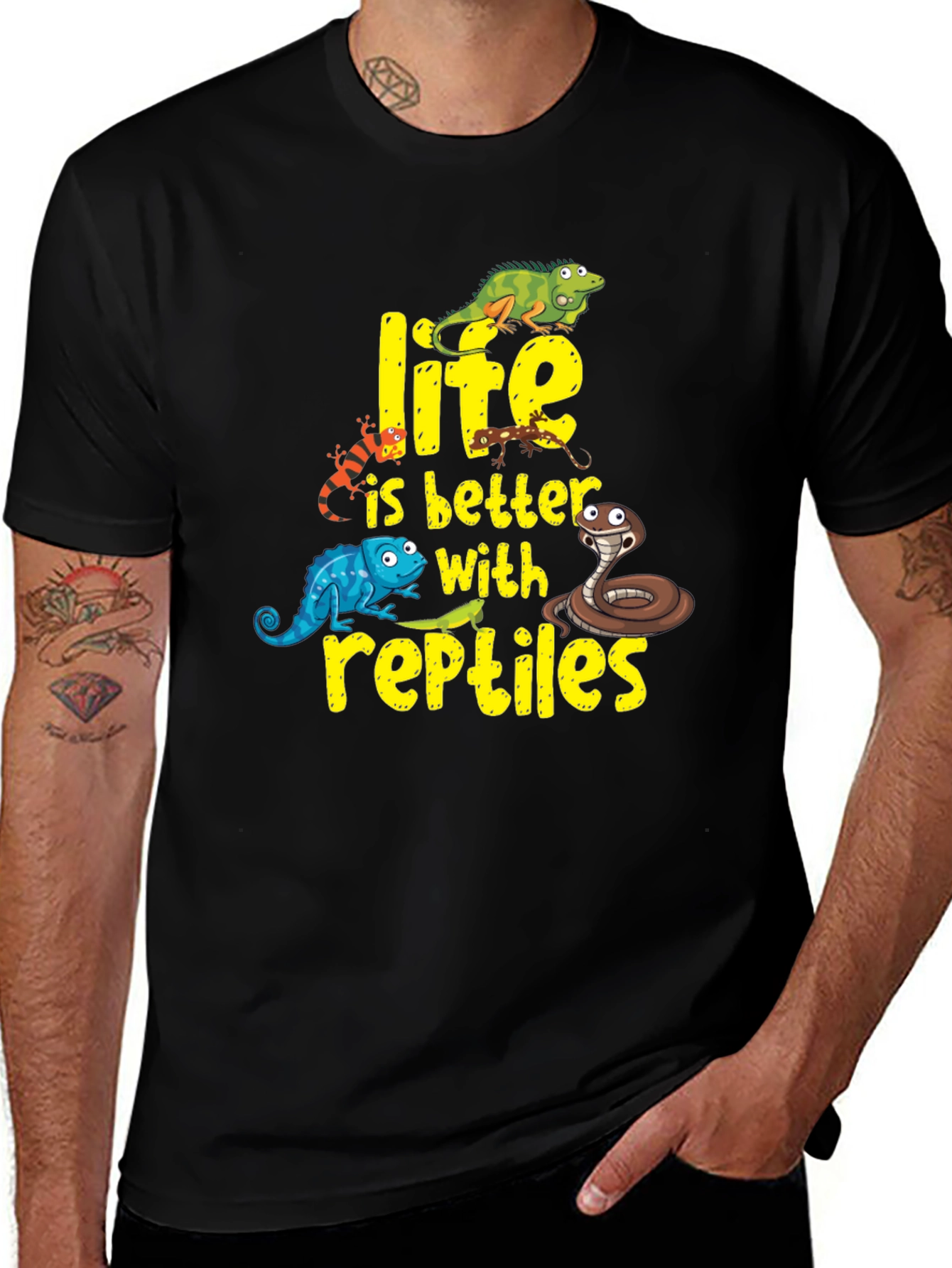 Reptile Lover T-Shirt - Life is Better With Reptiles