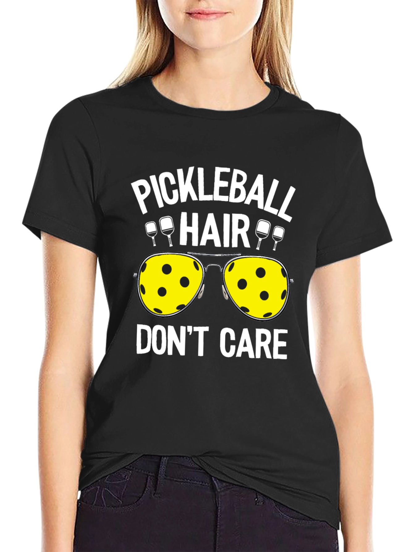 Pickleball Hair Dont Care T-Shirt