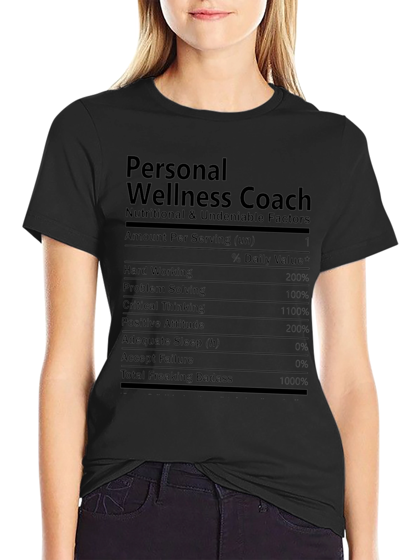 Personal Wellness Coach Nutrition Facts T-Shirt