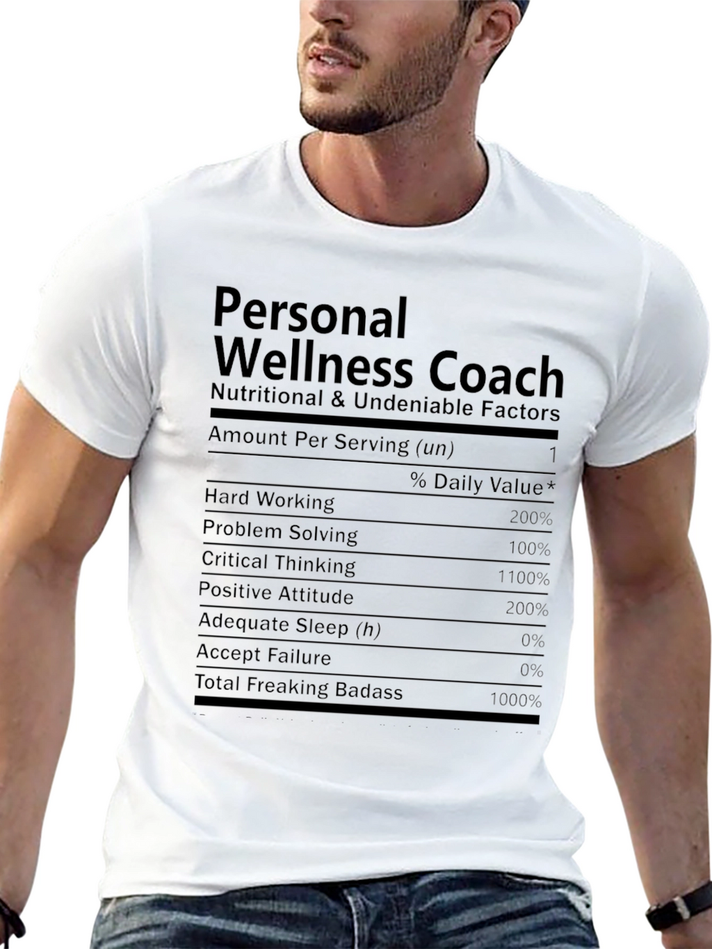 Personal Wellness Coach Nutrition Facts T-Shirt