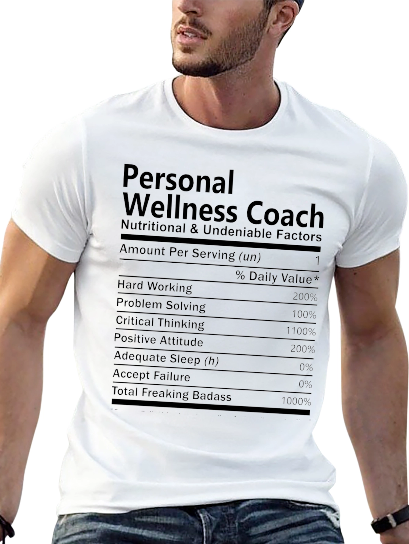 Personal Wellness Coach Nutrition Facts T-Shirt