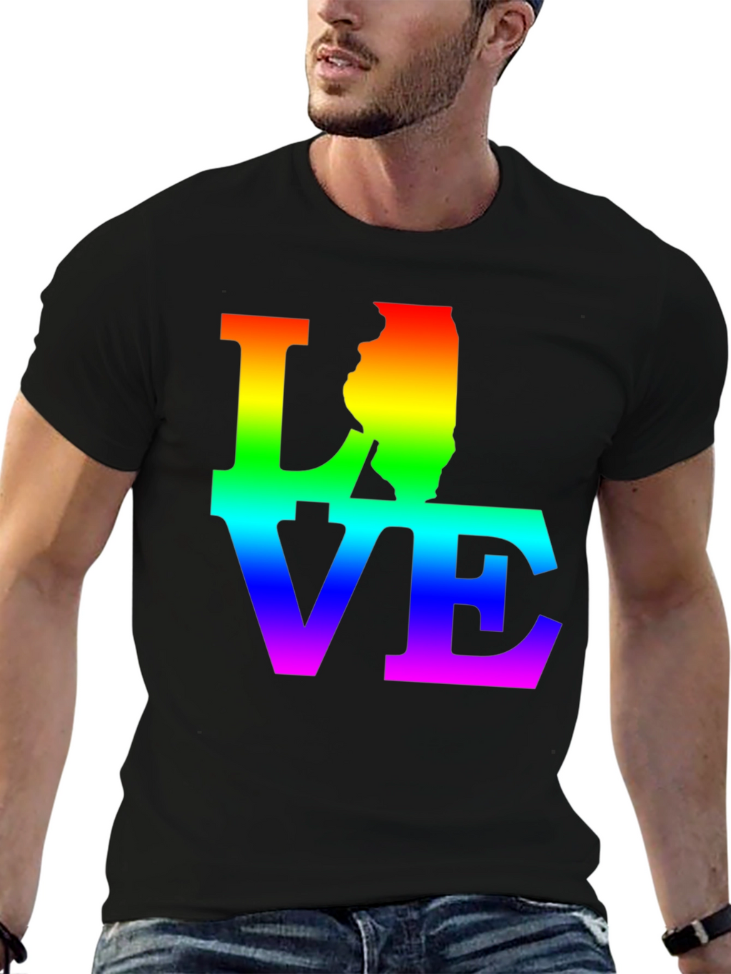 Rainbow LOVE Illinois T-Shirt