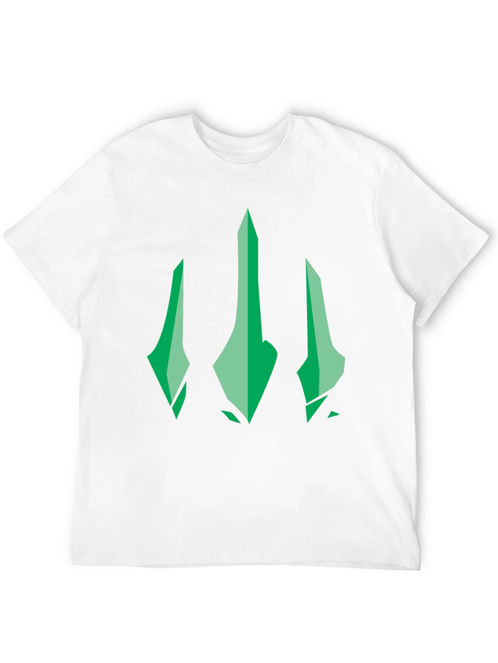 Green Trident Graphic Black T-Shirt