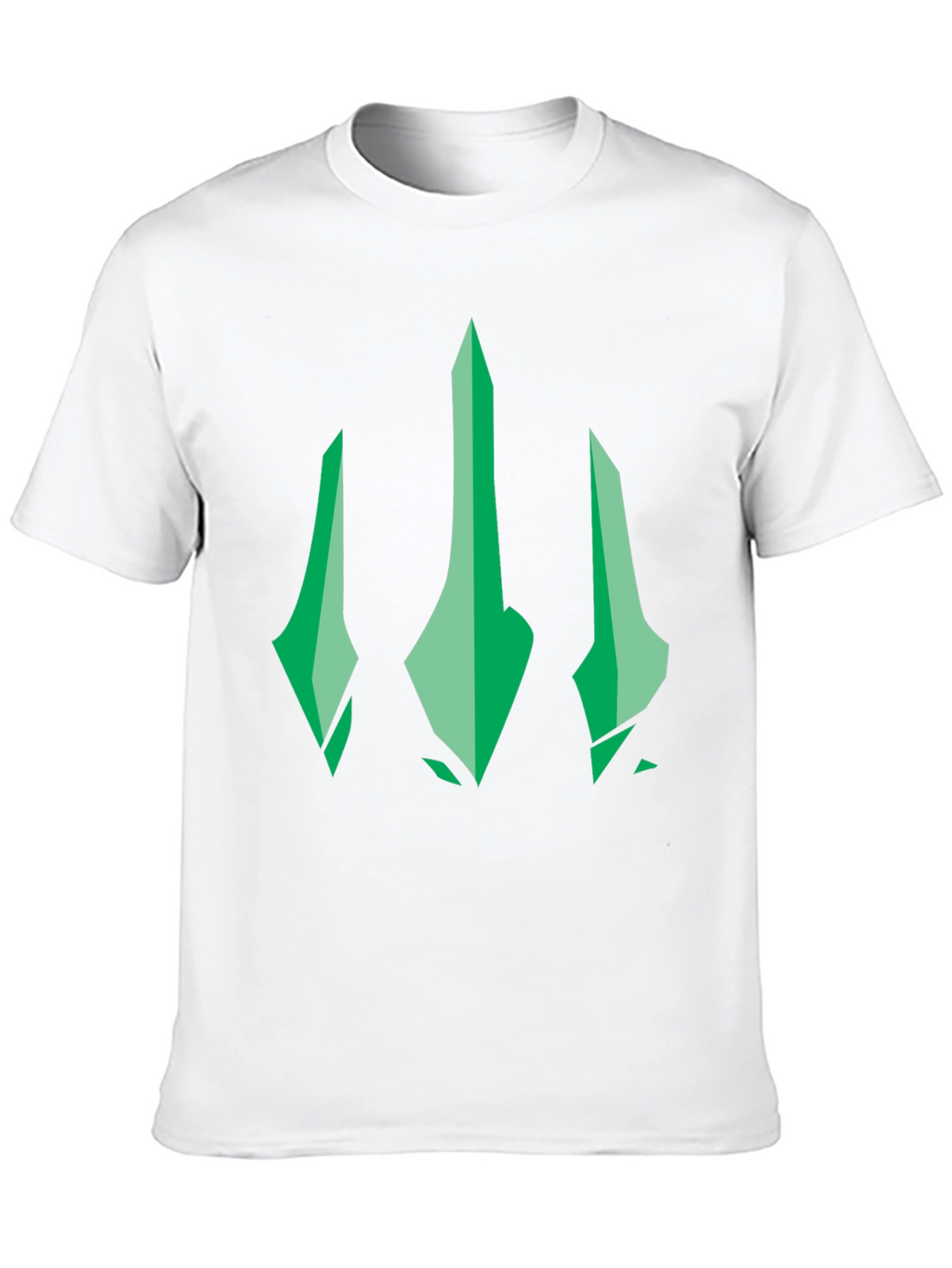 Green Trident Graphic Black T-Shirt