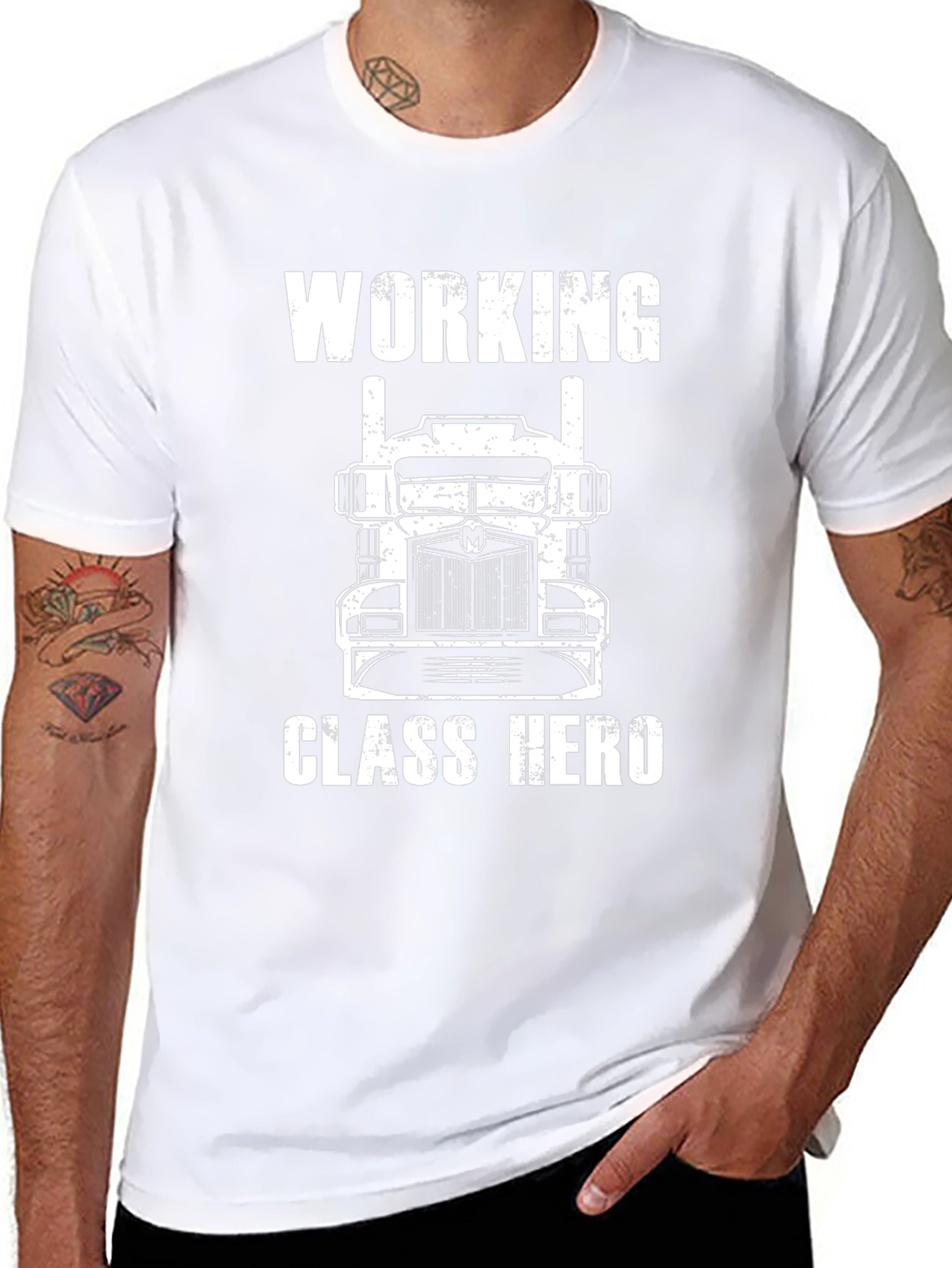 Working Class Hero Trucker T-Shirt
