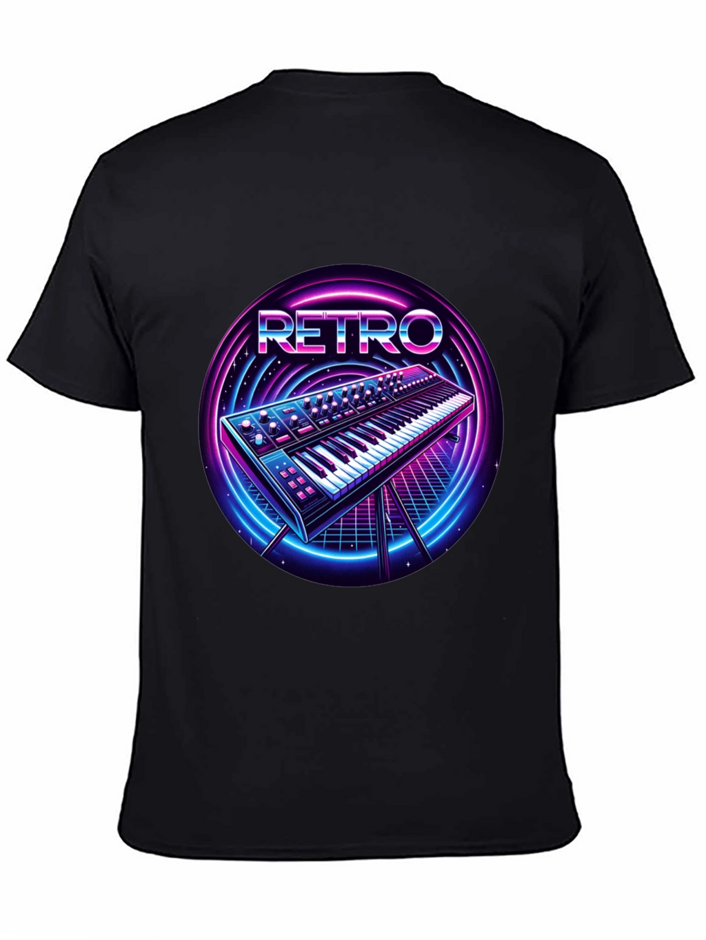 Retro Synthwave Keyboard Graphic Tee