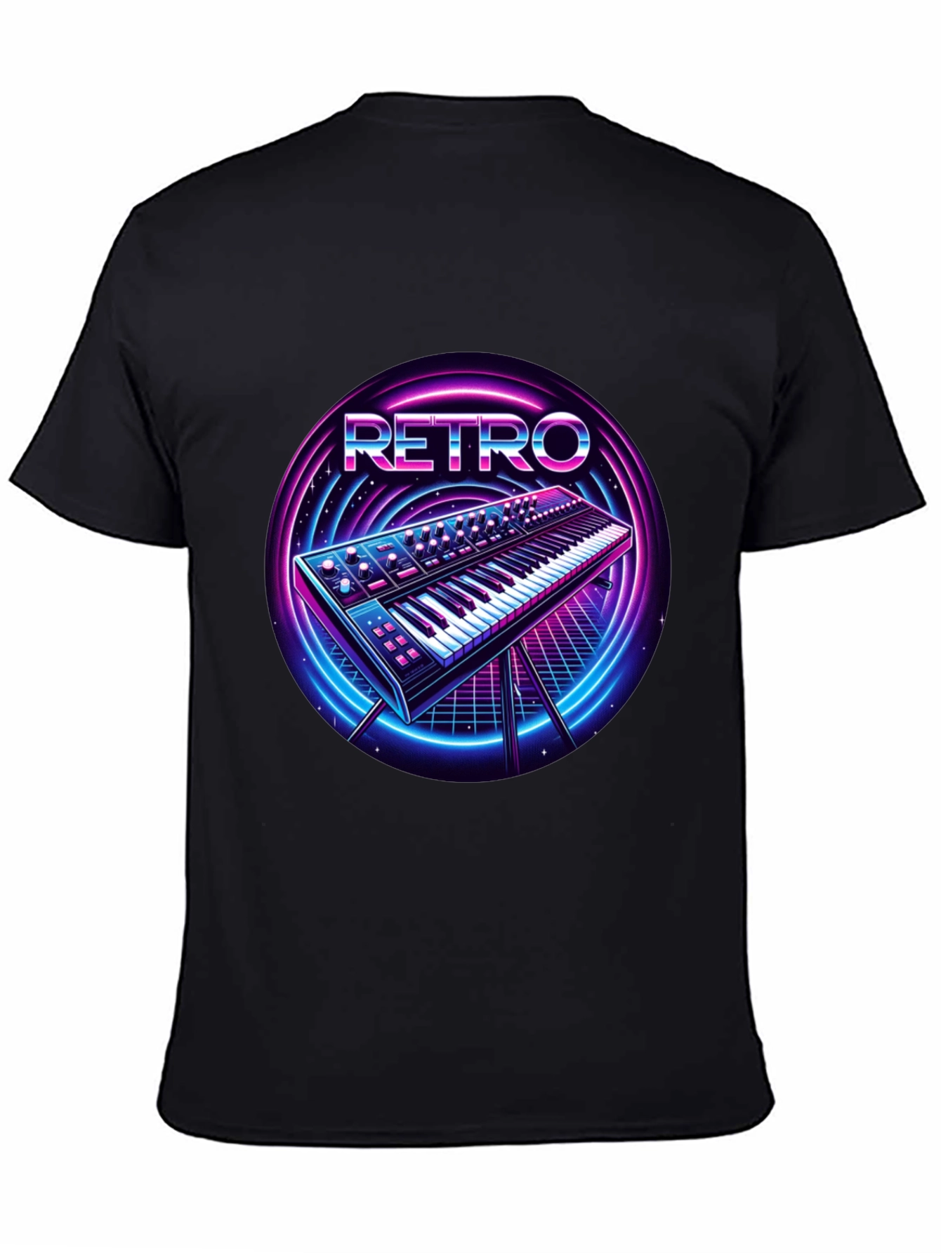 Retro Synthwave Keyboard Graphic Tee