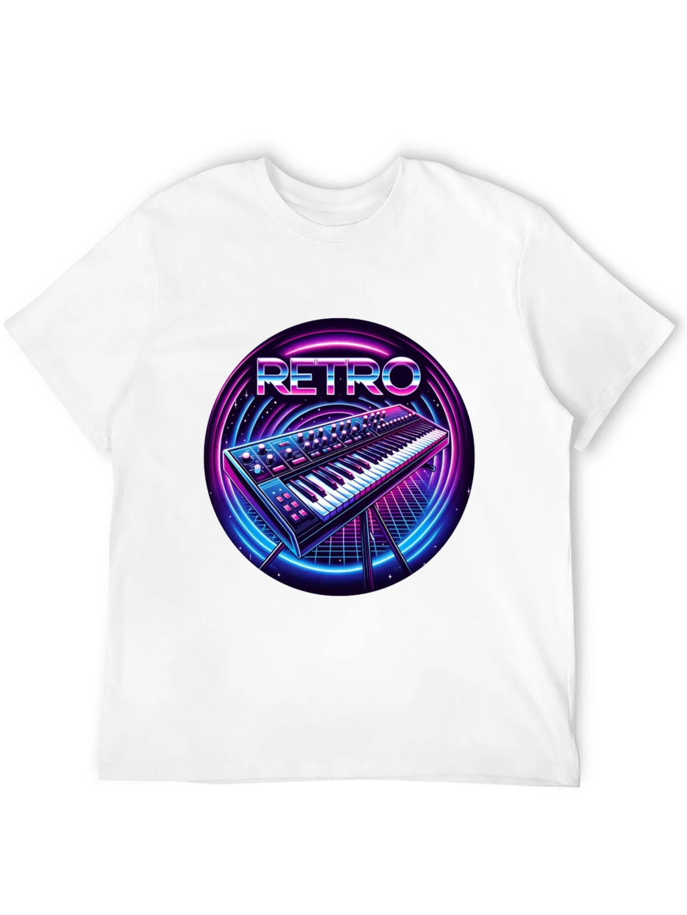 Retro Synthwave Keyboard Graphic Tee