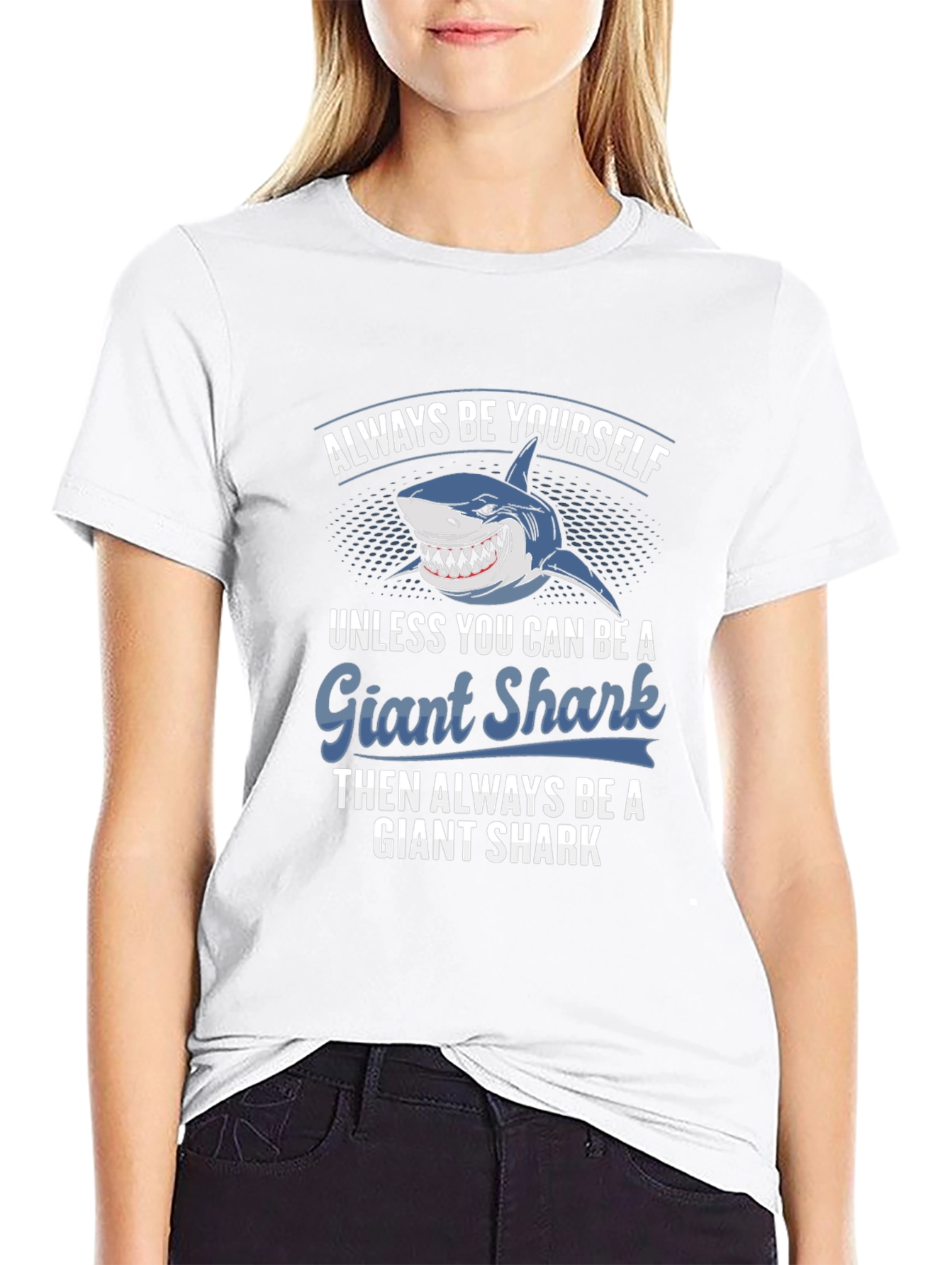 Giant Shark T-Shirt - Always Be Yourself Graphic Tee
