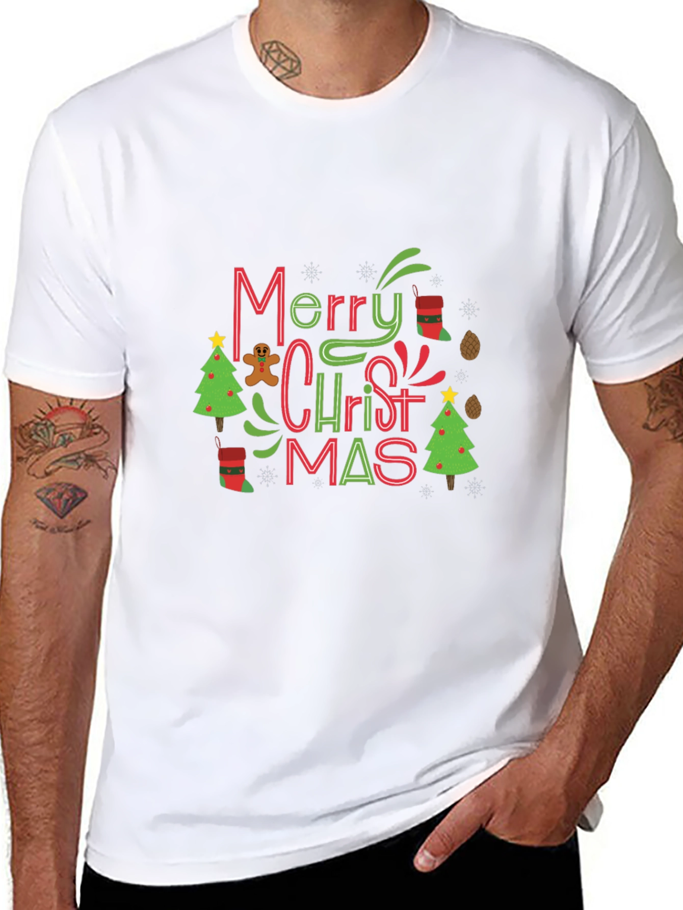 Festive Merry Christmas Graphic Tee