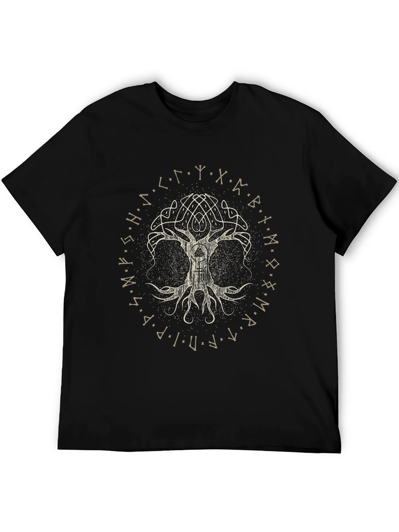 Yggdrasil Tree of Life T-Shirt - Viking Rune Circle Design