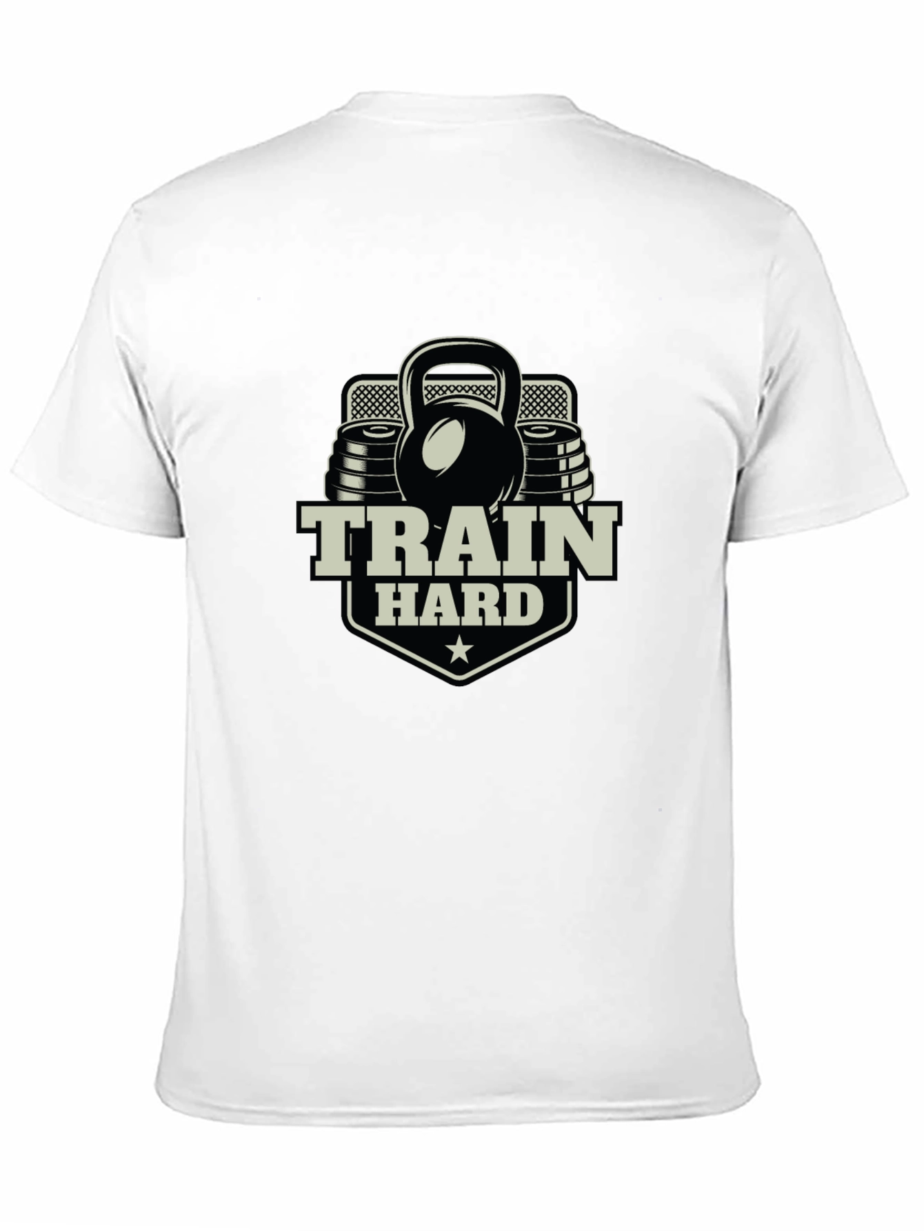 Train Hard Graphic Tee - Black Fitness Shirt