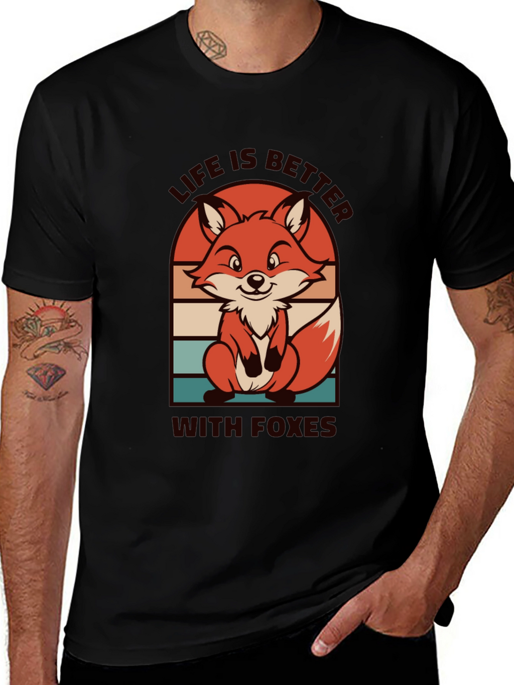 Life is Better with Foxes Graphic T-Shirt