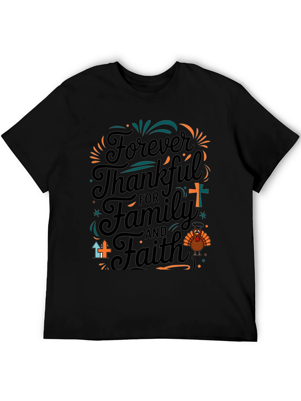 Thankful Family Faith Thanksgiving T-Shirt