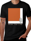 Modern Abstract Graphic Tee - Down The Line