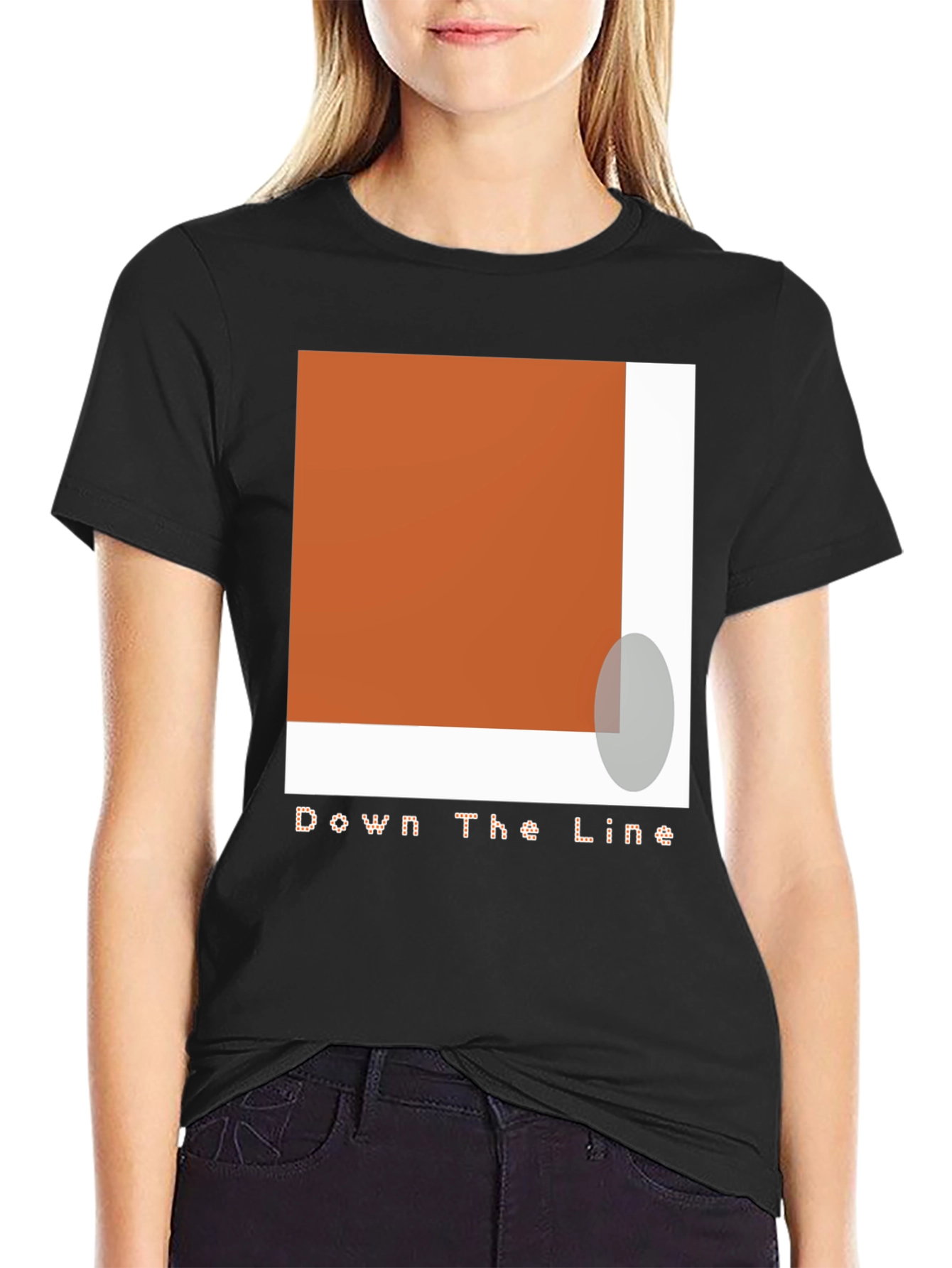 Modern Abstract Graphic Tee - Down The Line