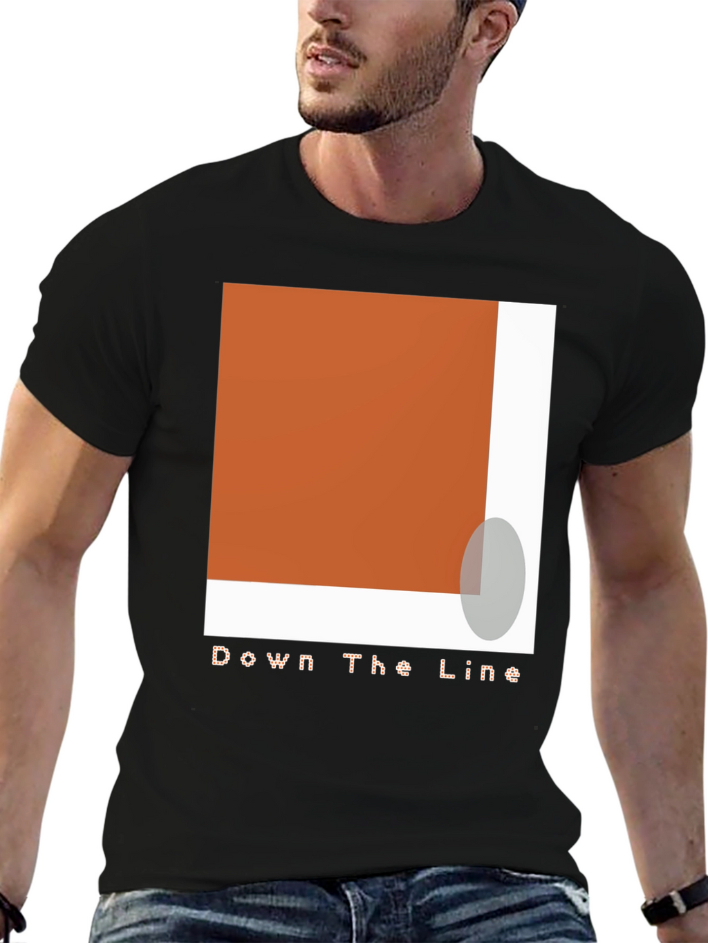 Modern Abstract Graphic Tee - Down The Line