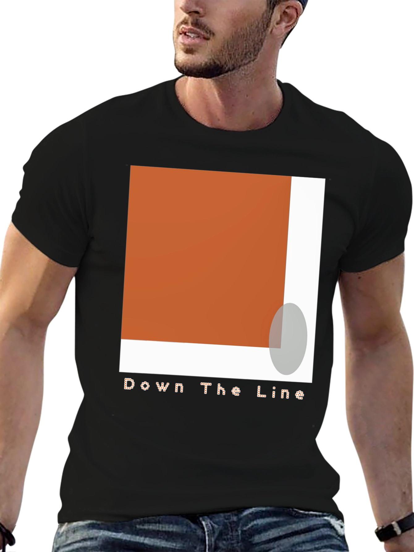 Modern Abstract Graphic Tee - Down The Line