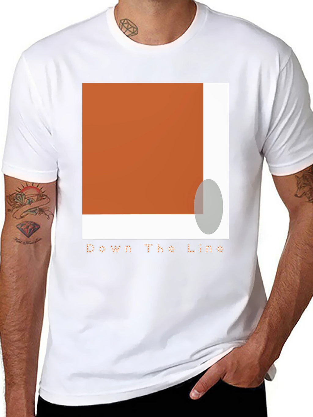 Modern Abstract Graphic Tee - Down The Line