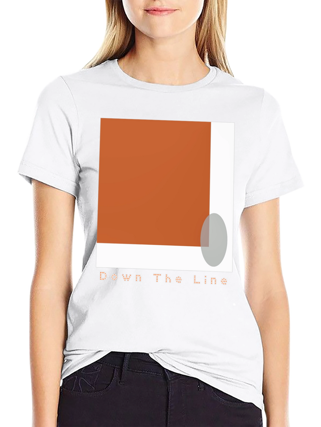 Modern Abstract Graphic Tee - Down The Line