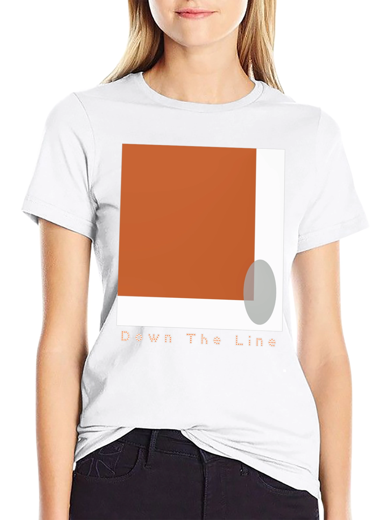 Modern Abstract Graphic Tee - Down The Line