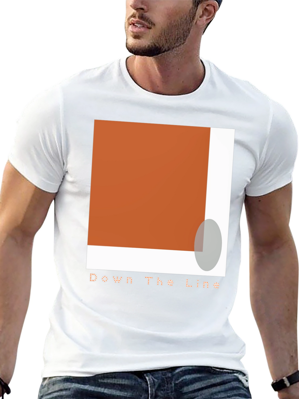 Modern Abstract Graphic Tee - Down The Line