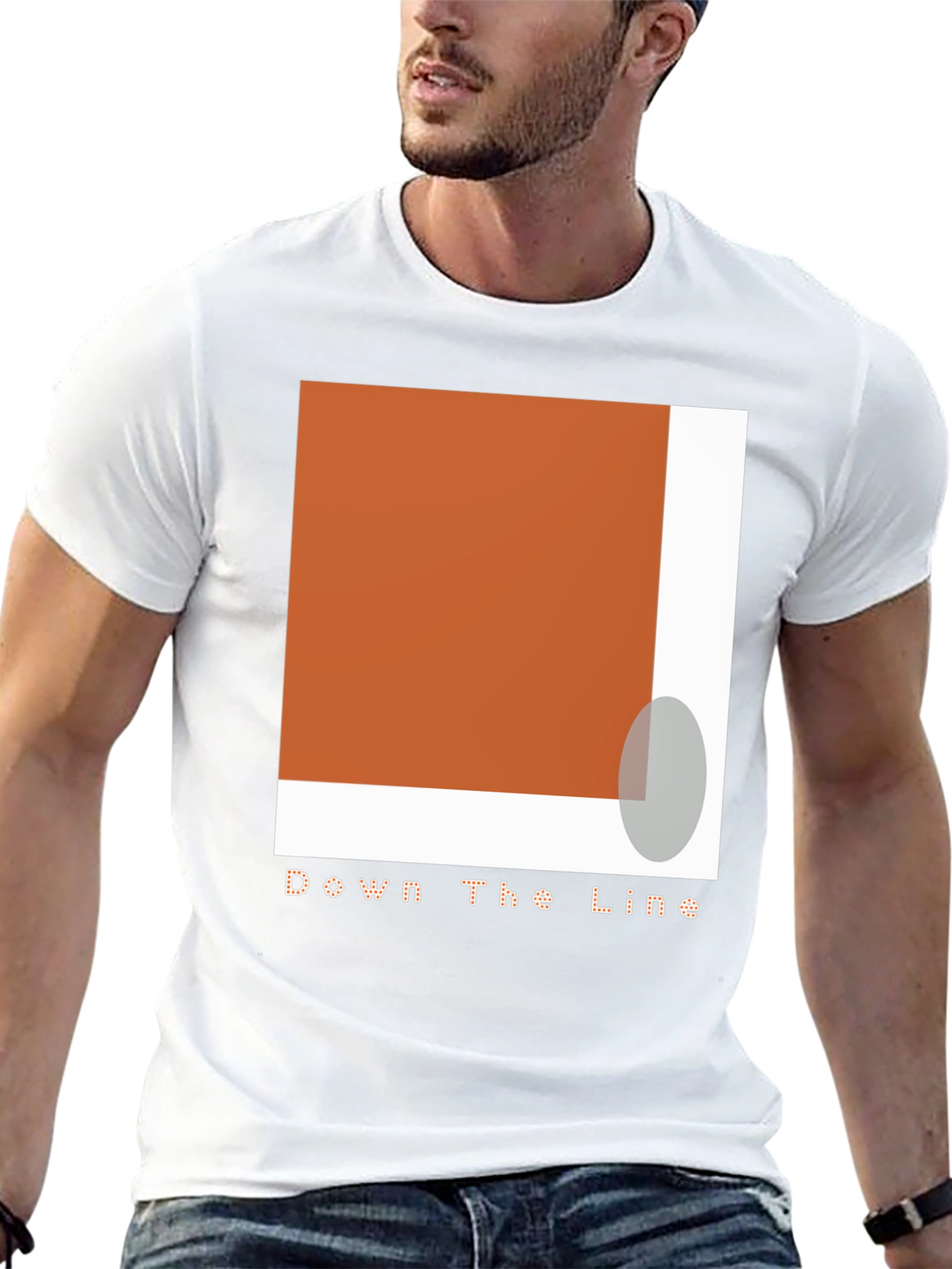 Modern Abstract Graphic Tee - Down The Line