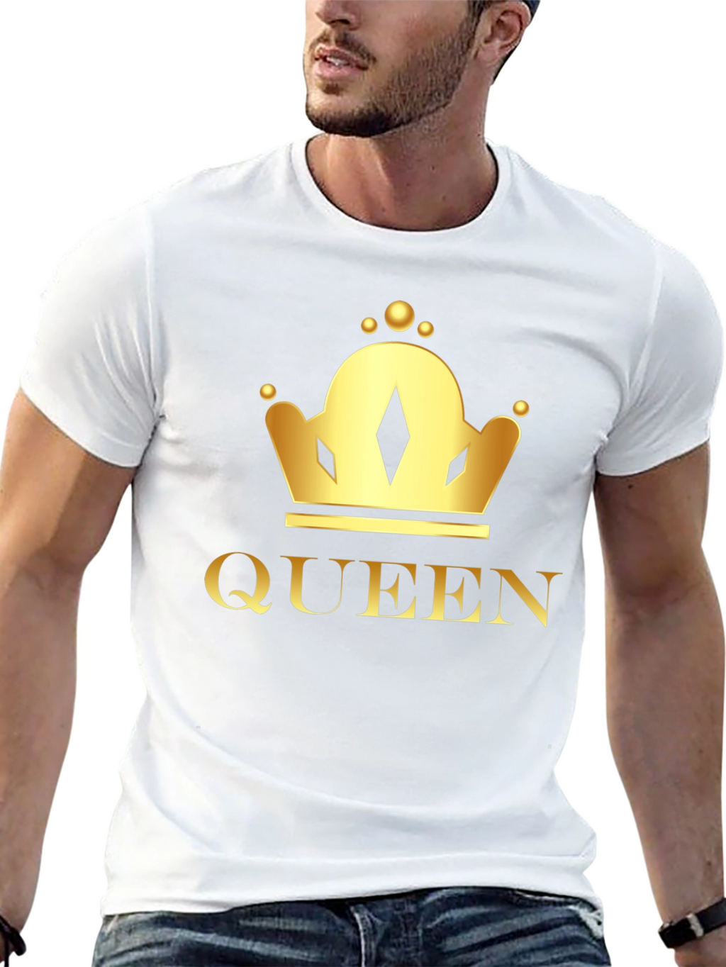 Queen Crown Graphic Tee - Black Cotton T-Shirt