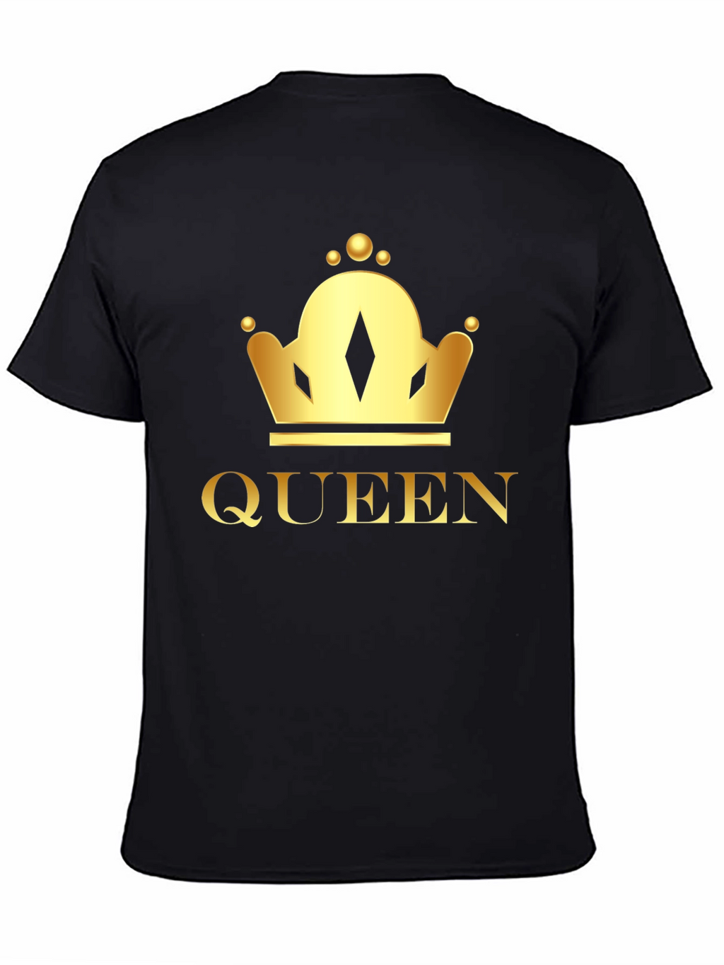 Queen Crown Graphic Tee - Black Cotton T-Shirt