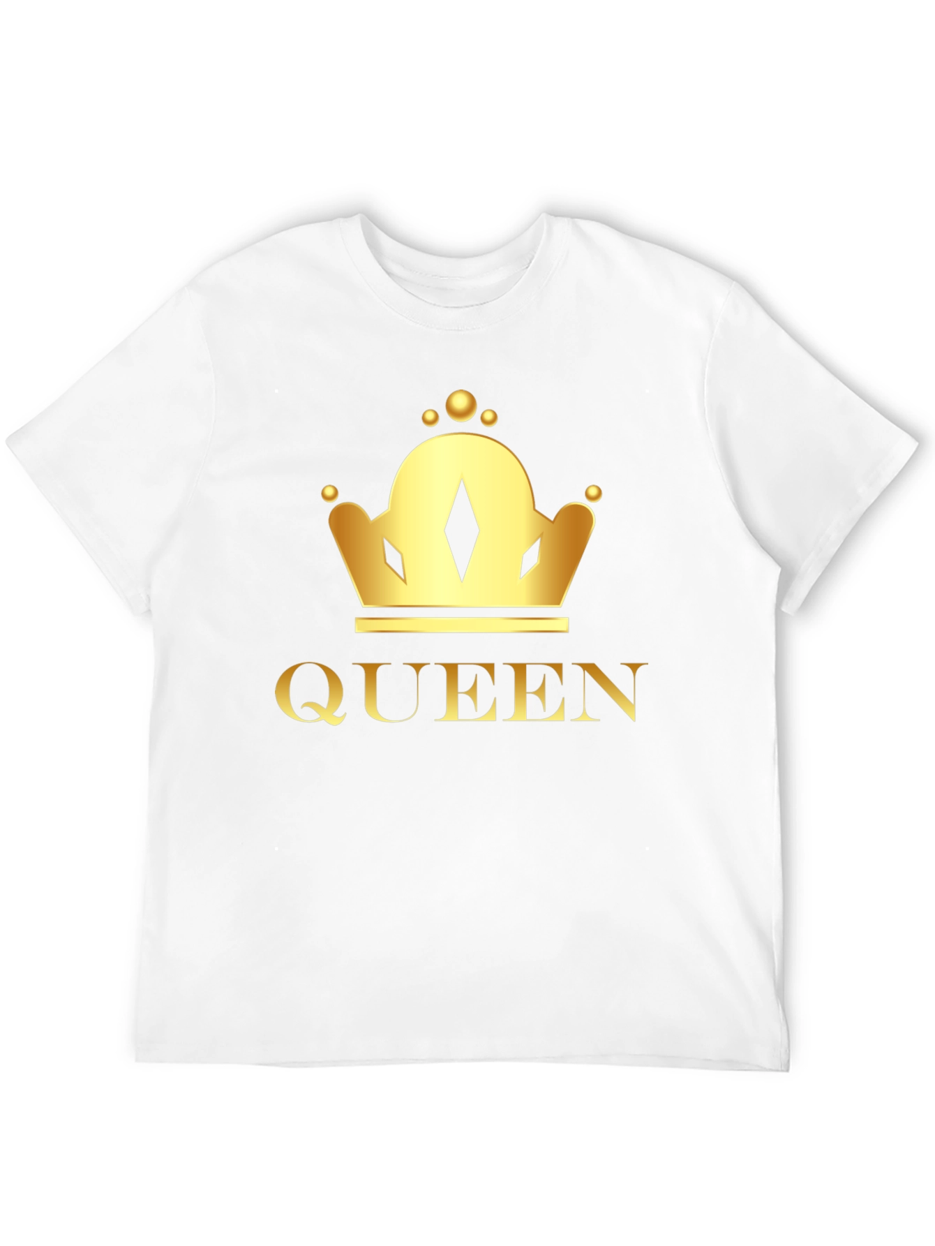 Queen Crown Graphic Tee - Black Cotton T-Shirt
