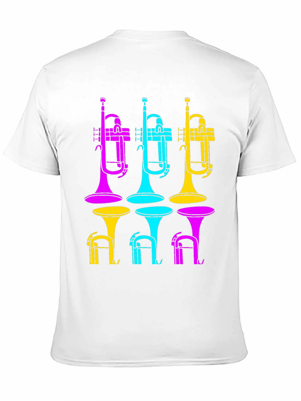 Vibrant Trumpet Design Black T-Shirt