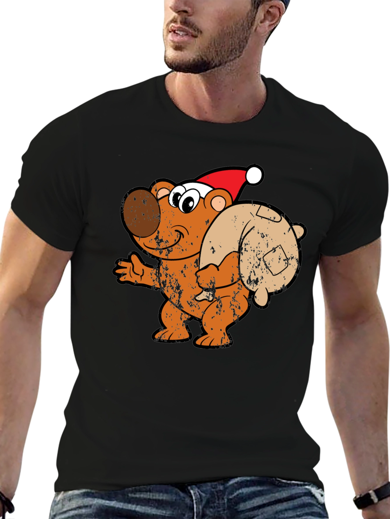 Santa Bear T-Shirt - Holiday Festive Tee