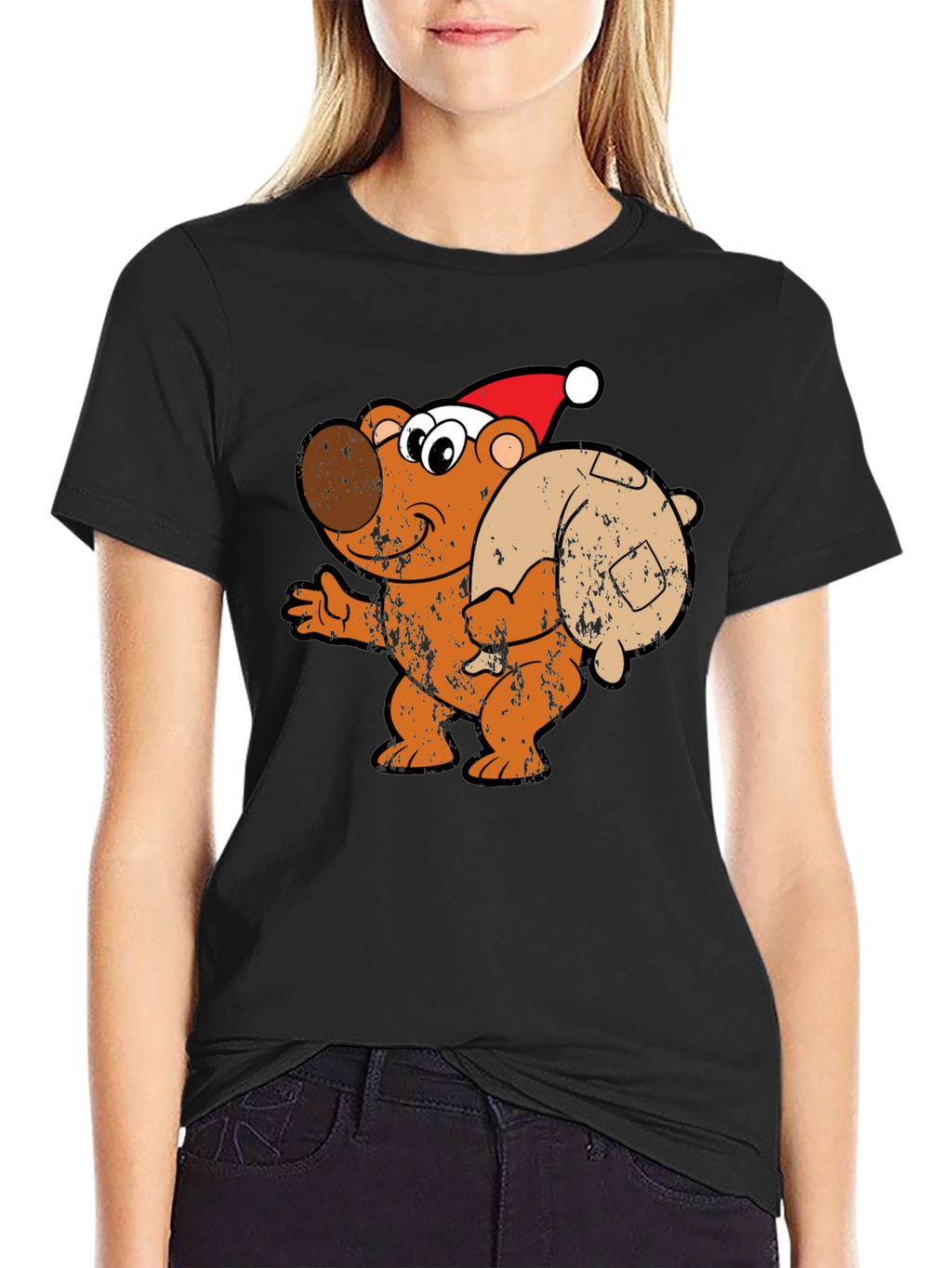 Santa Bear T-Shirt - Holiday Festive Tee