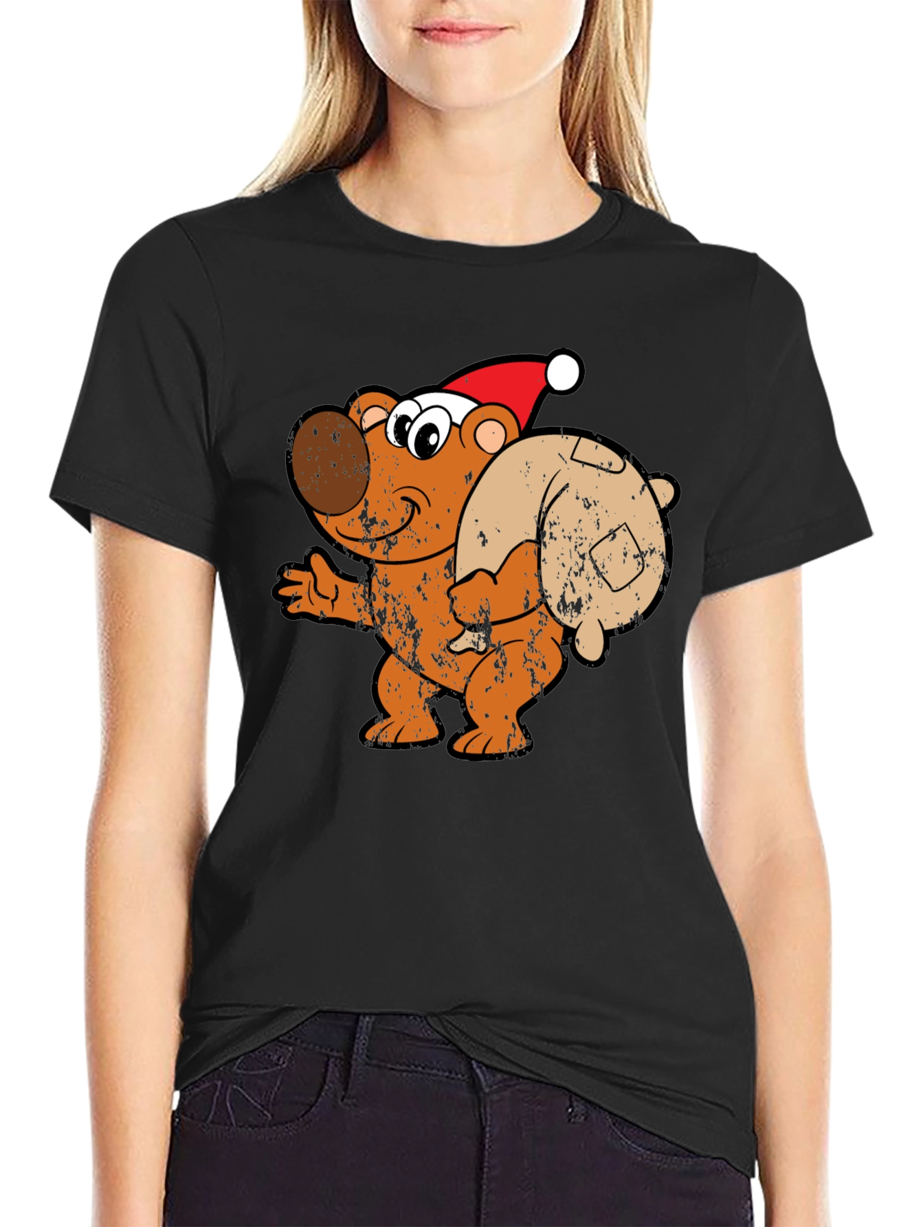 Santa Bear T-Shirt - Holiday Festive Tee