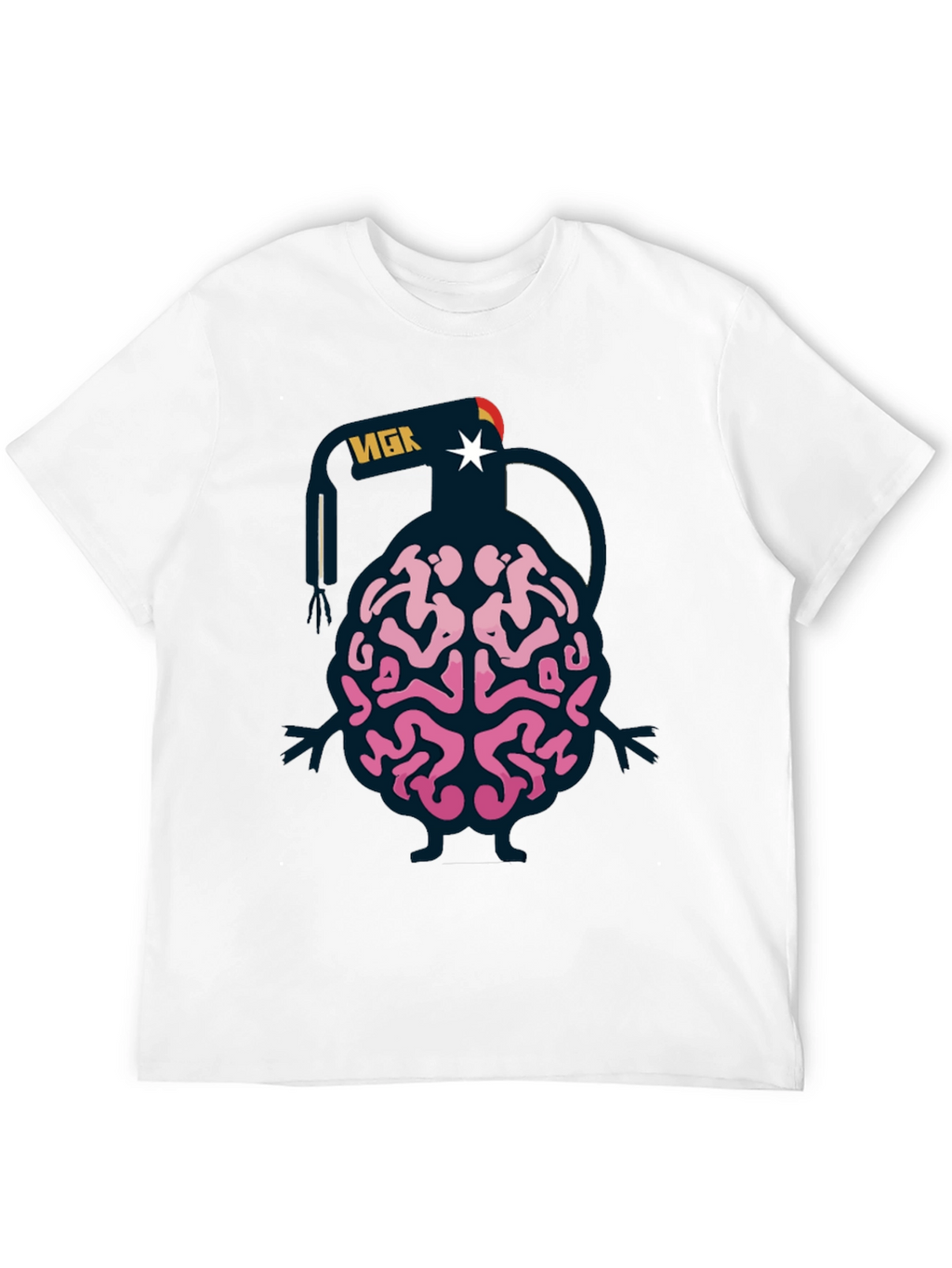 Brain Grenade Black Graphic Tee