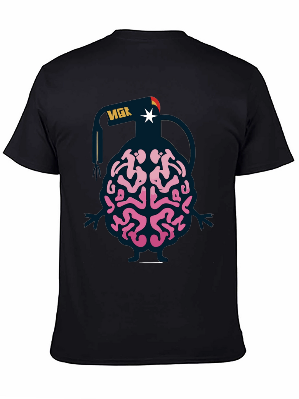 Brain Grenade Black Graphic Tee