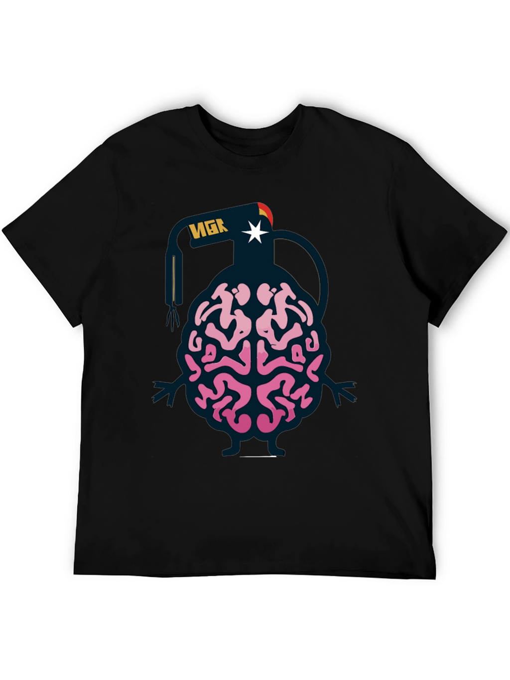 Brain Grenade Black Graphic Tee