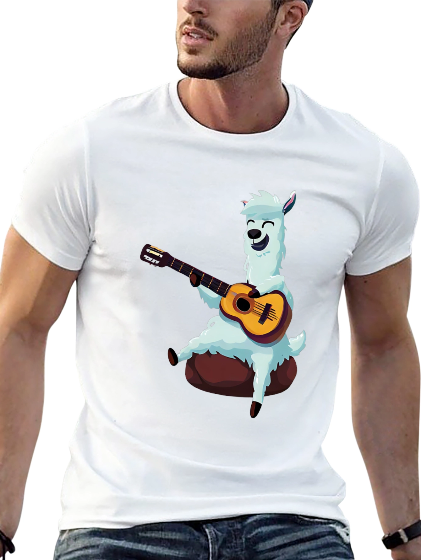 Llama Guitar Player T-Shirt
