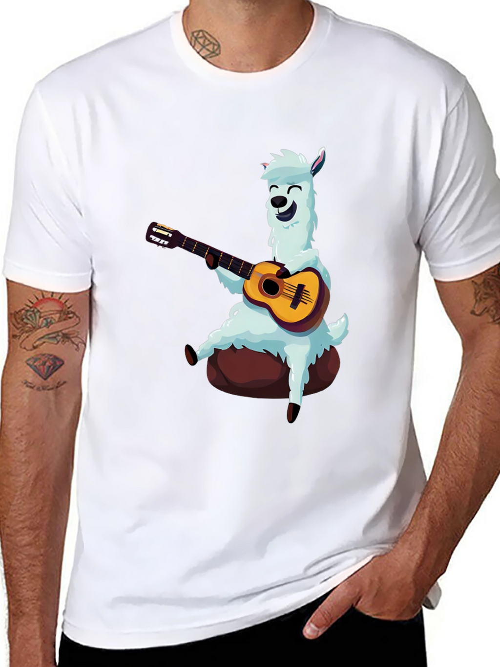 Llama Guitar Player T-Shirt