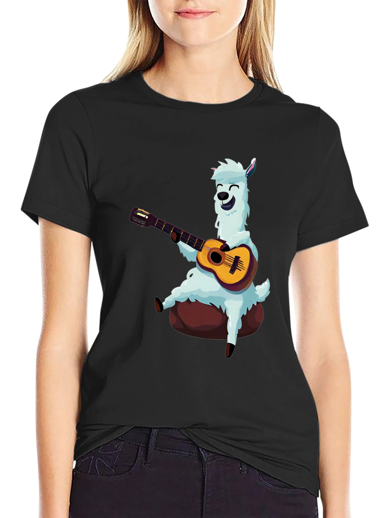 Llama Guitar Player T-Shirt