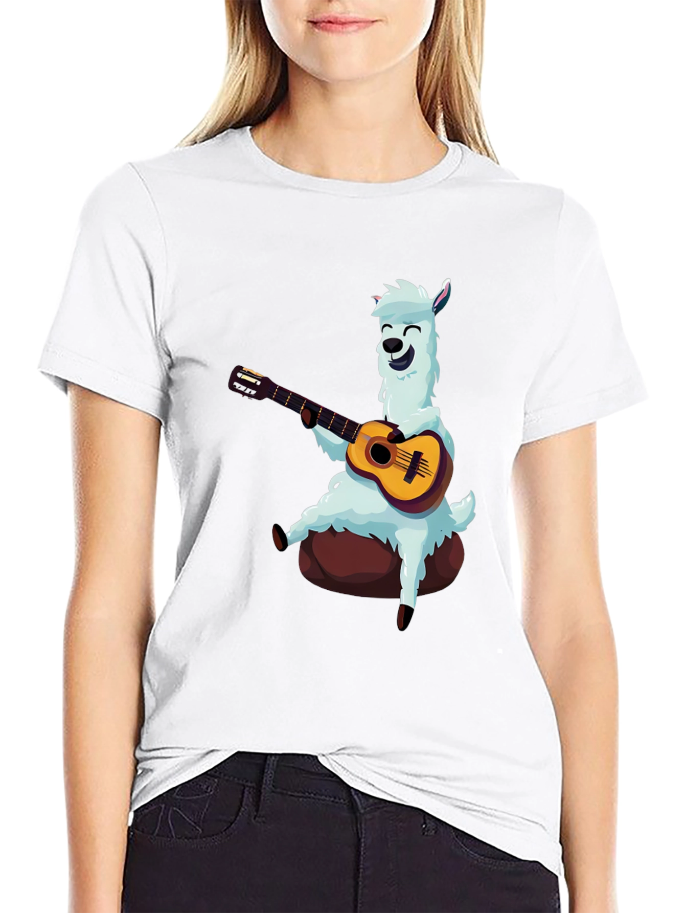 Llama Guitar Player T-Shirt
