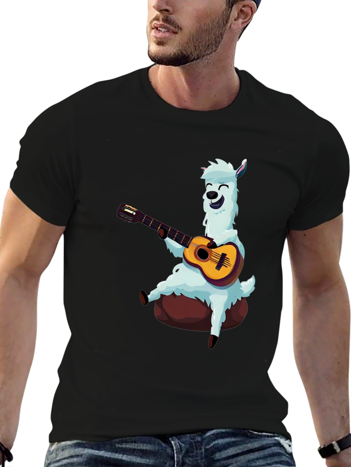 Llama Guitar Player T-Shirt
